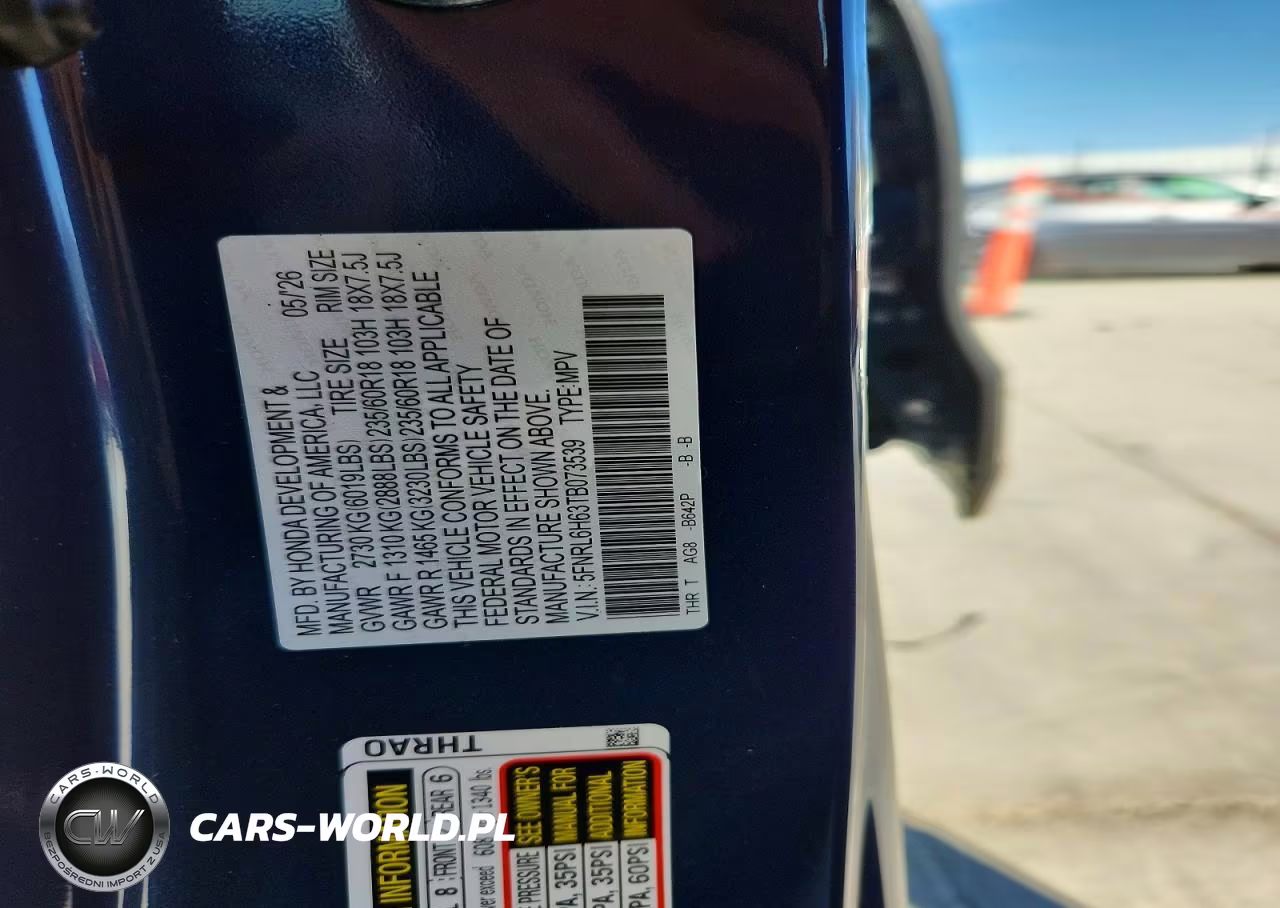 2026 Honda Odyssey Exl VIN:5FNRL6H63TB073539 - 13