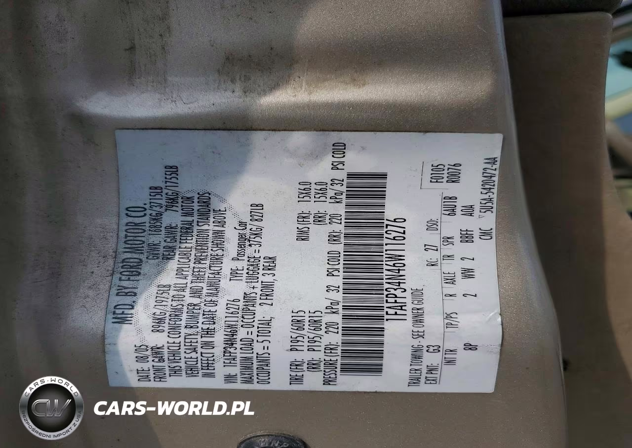 2006 Ford Focus Zx4 VIN:1FAFP34N46W116276 - 12