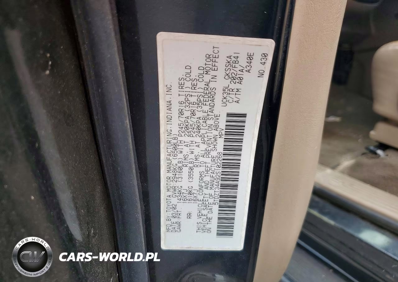 2002 Toyota Sequoia Sr5 VIN:5TDZT34A92S102268 - 12