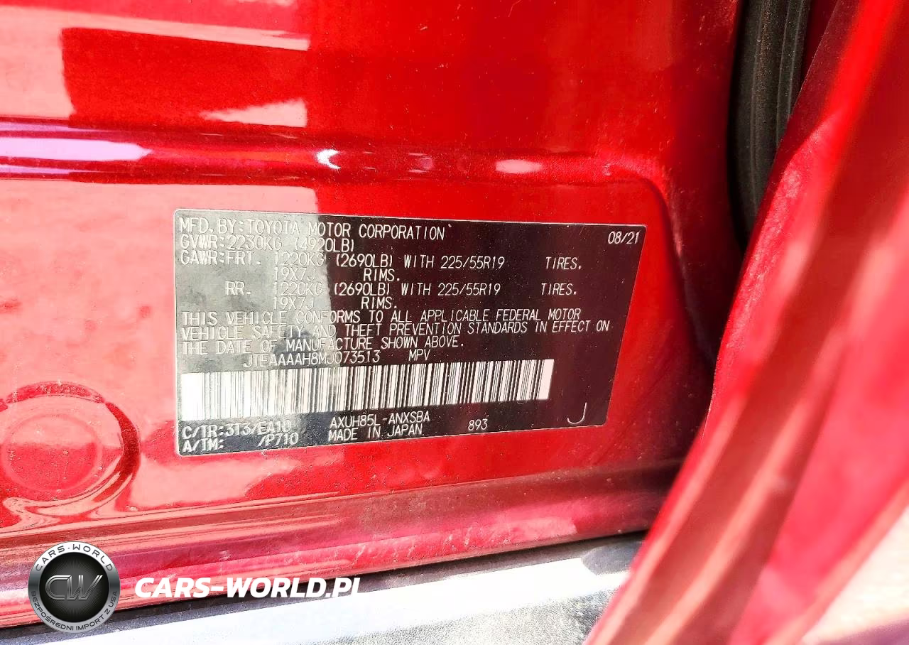 2021 Toyota Venza Limited VIN:JTEAAAAH8MJ073513 - 12