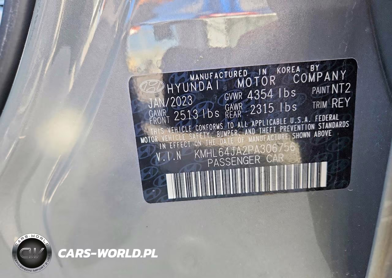 2023 Hyundai Sonata Sel VIN:KMHL64JA2PA306756 - 12