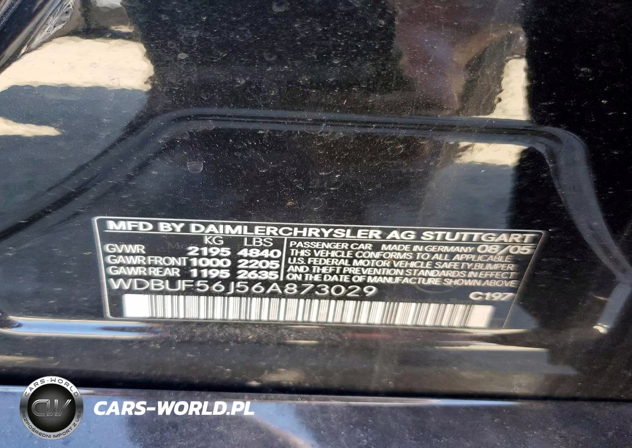 2006 Mercedes-Benz E 350 VIN:WDBUF56J56A873029 - 12