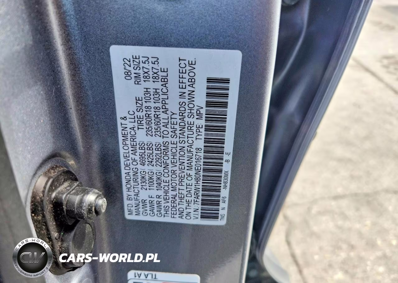 2022 Honda Cr-V Exl VIN:7FARW1H80NE016718 - 12