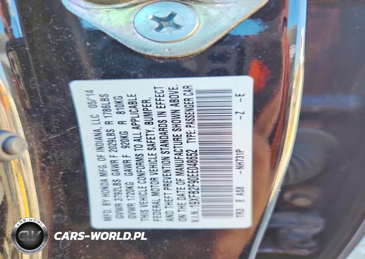 2014 Honda Civic Exl VIN:19XFB2F90EE048652 - 12