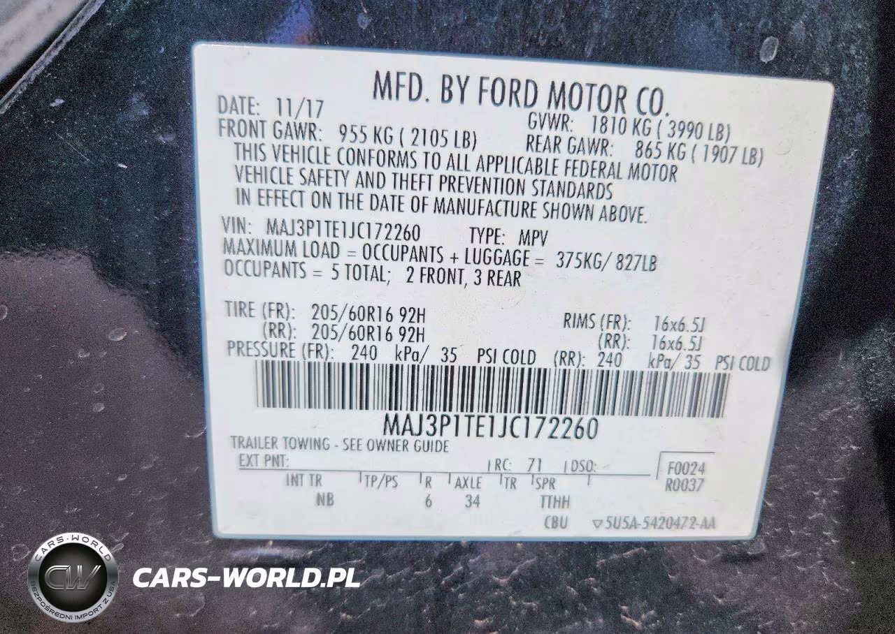 2018 Ford Ecosport Se VIN:MAJ3P1TE1JC172260 - 14