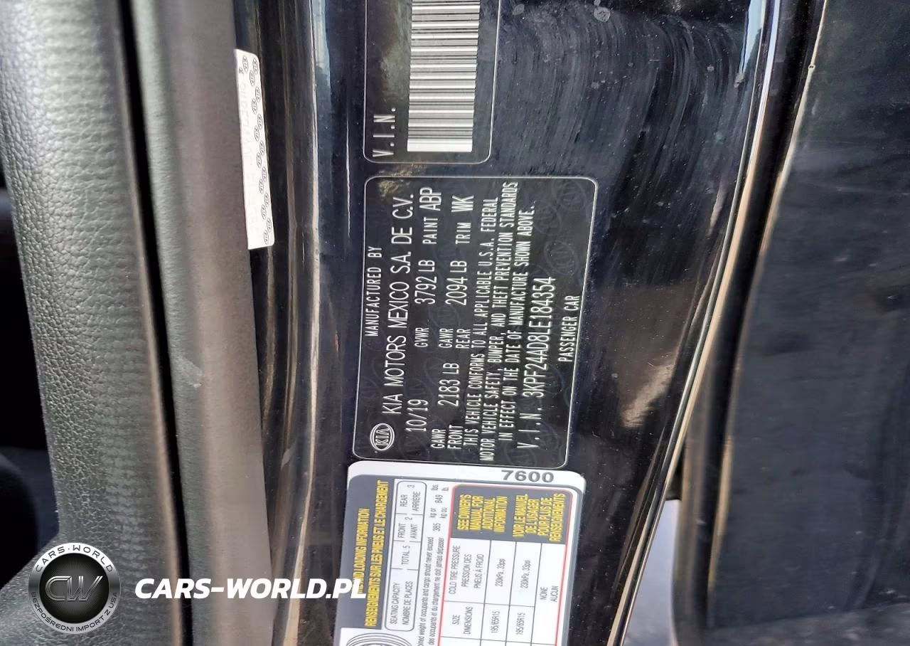 2020 Kia Forte Fe VIN:3KPF24AD8LE184354 - 13