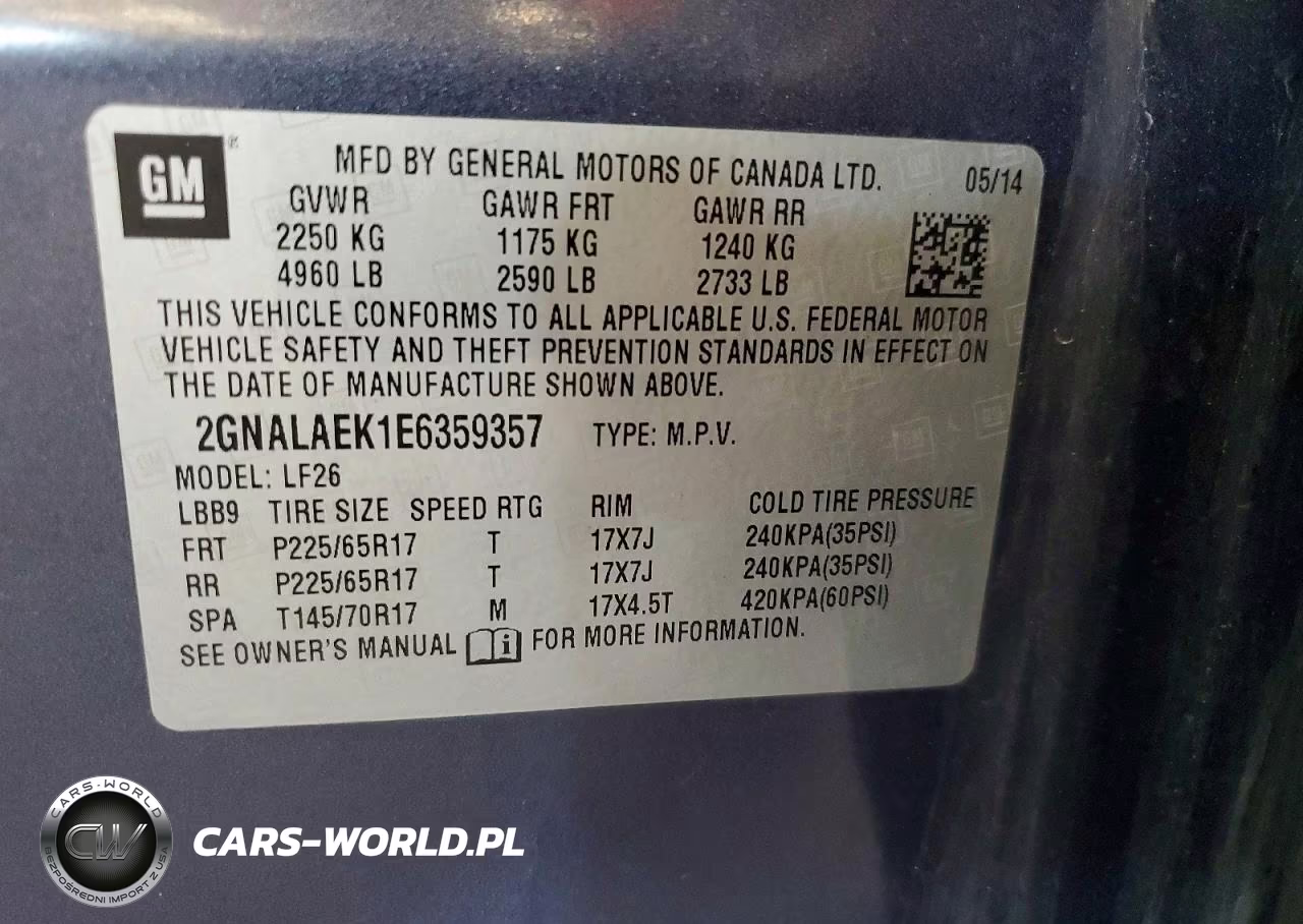 2014 Chevrolet Equinox Ls VIN:2GNALAEK1E6359357 - 13