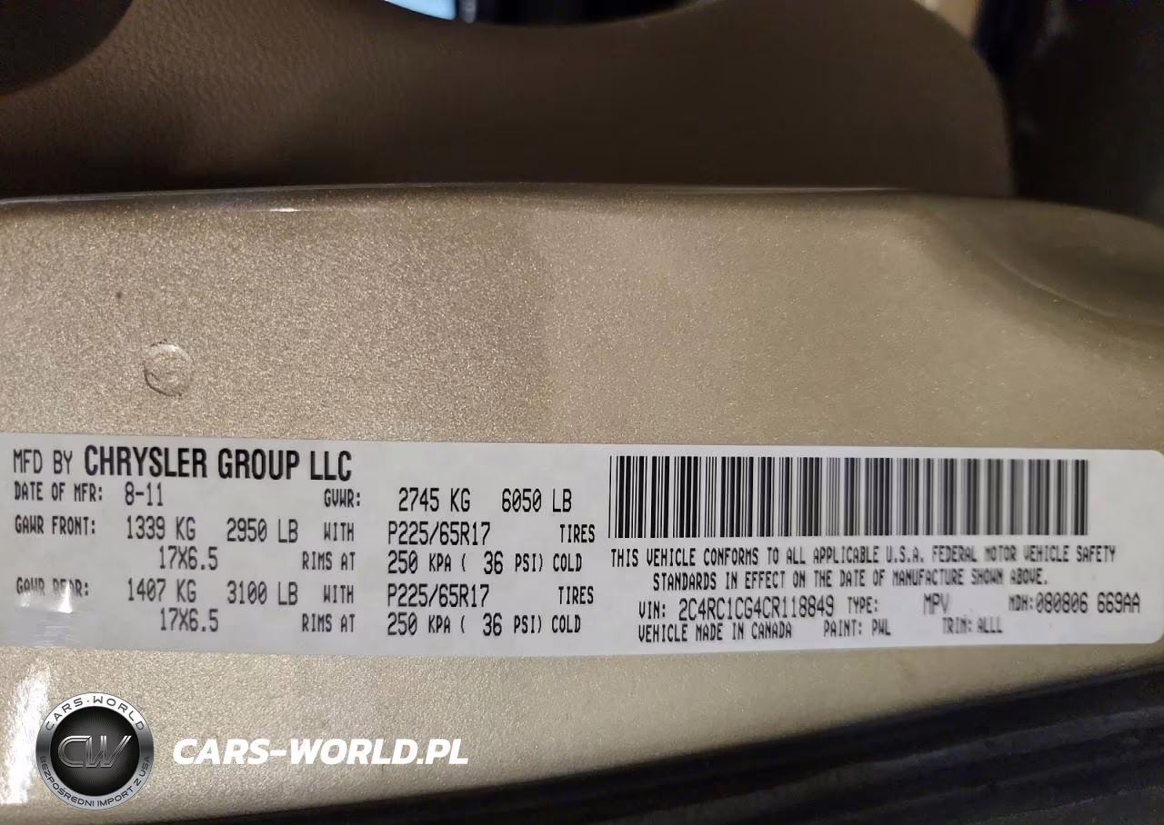 2012 Chrysler Town & Country Touring L VIN:2C4RC1CG4CR118849 - 14