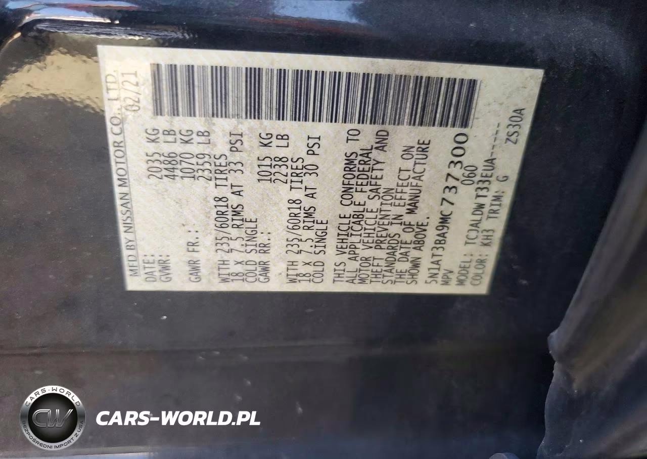 2021 Nissan Rogue Sv VIN:5N1AT3BA9MC737300 - 12