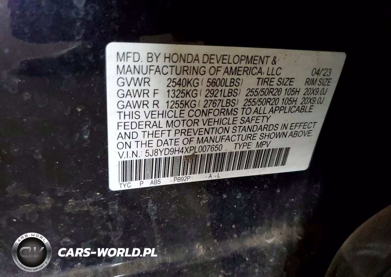 2023 Acura Mdx Technology VIN:5J8YD9H4XPL007650 - 13
