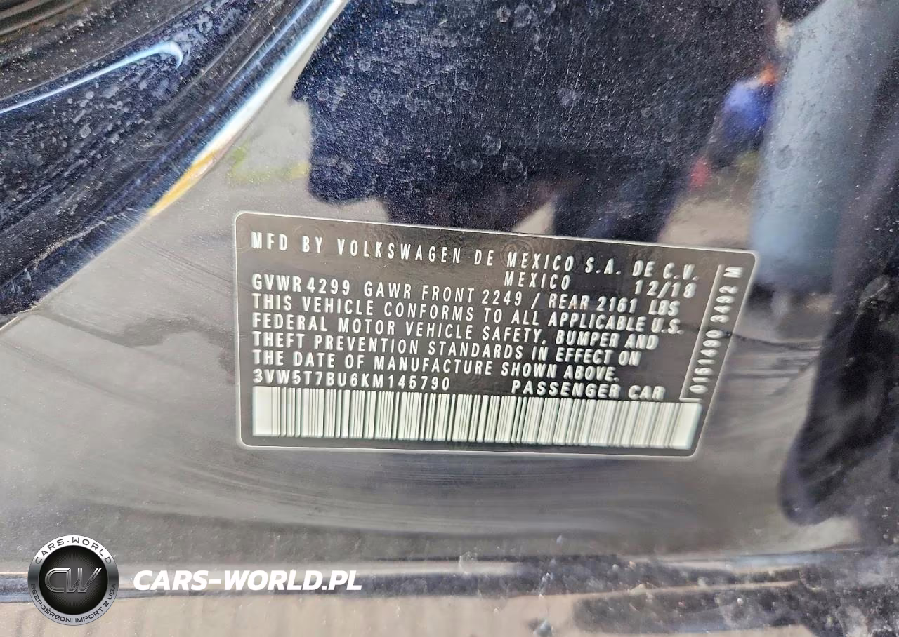2019 Volkswagen Jetta Gli VIN:3VW5T7BU6KM145790 - 13