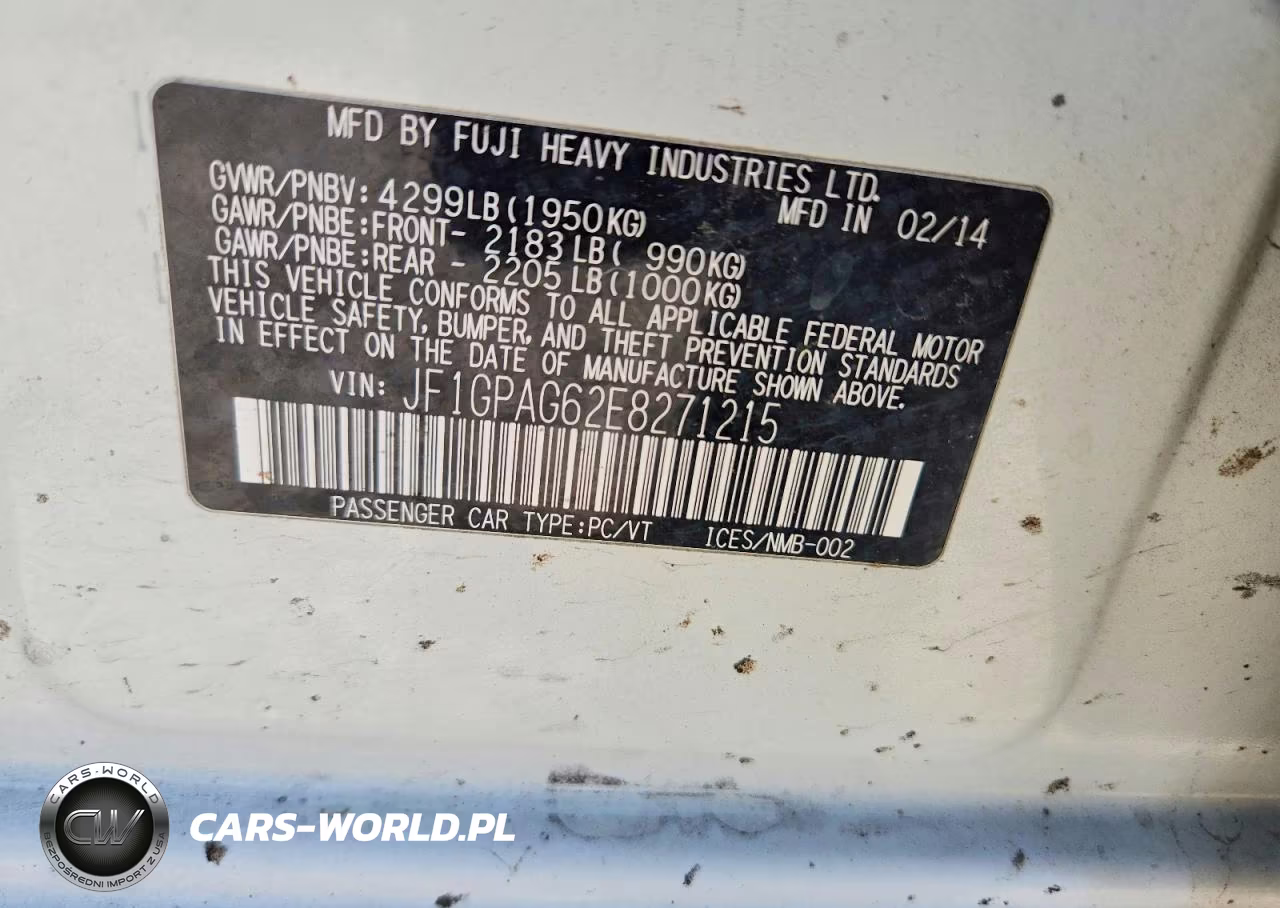 2014 Subaru Impreza Limited VIN:JF1GPAG62E8271215 - 13