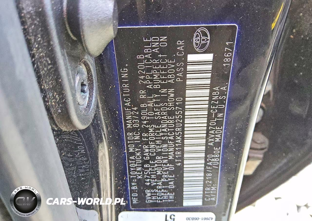 2024 Toyota Camry Le VIN:4T1R11AK5RU255710 - 12