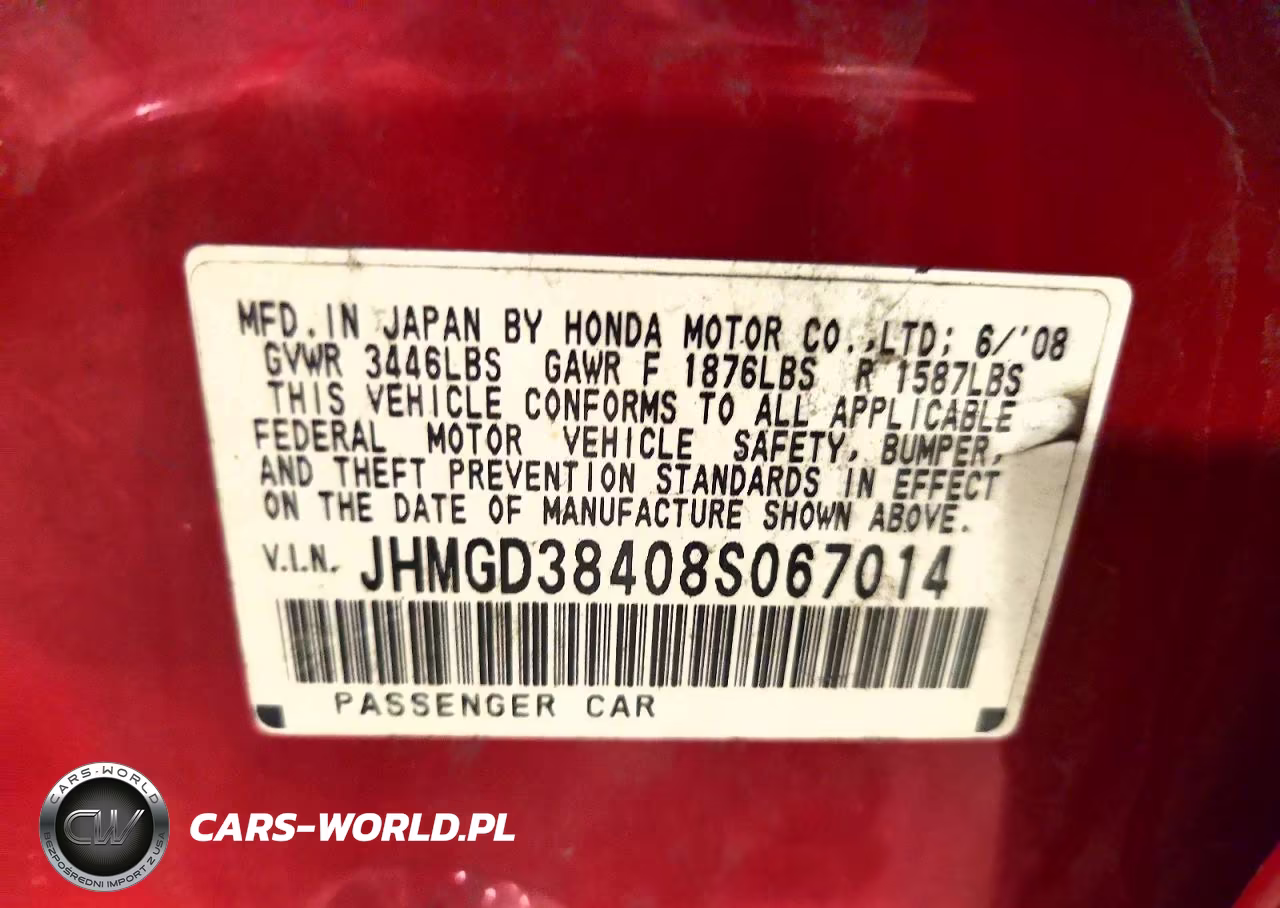 2008 Honda Fit VIN:JHMGD38408S067014 - 12