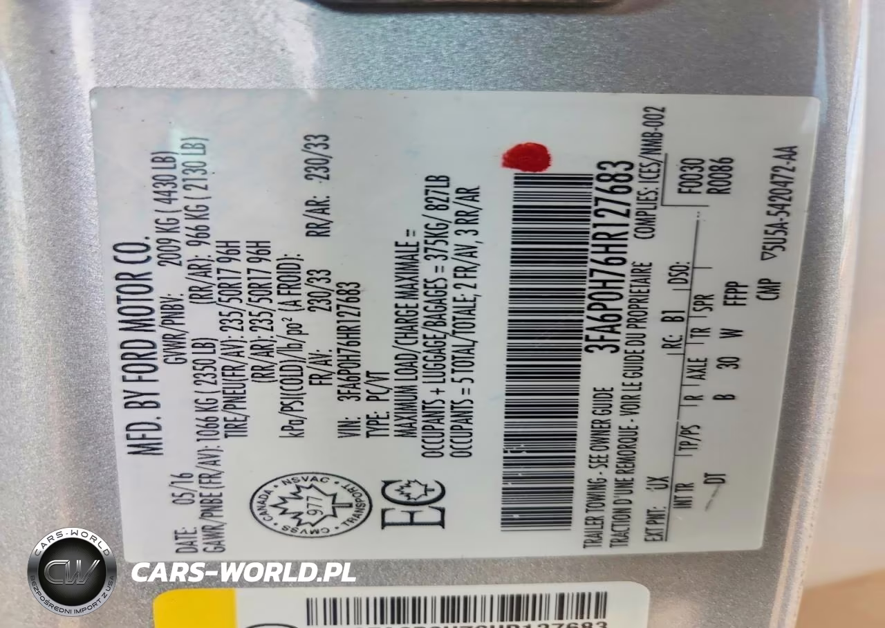 2017 Ford Fusion Se VIN:3FA6P0H76HR127683 - 13