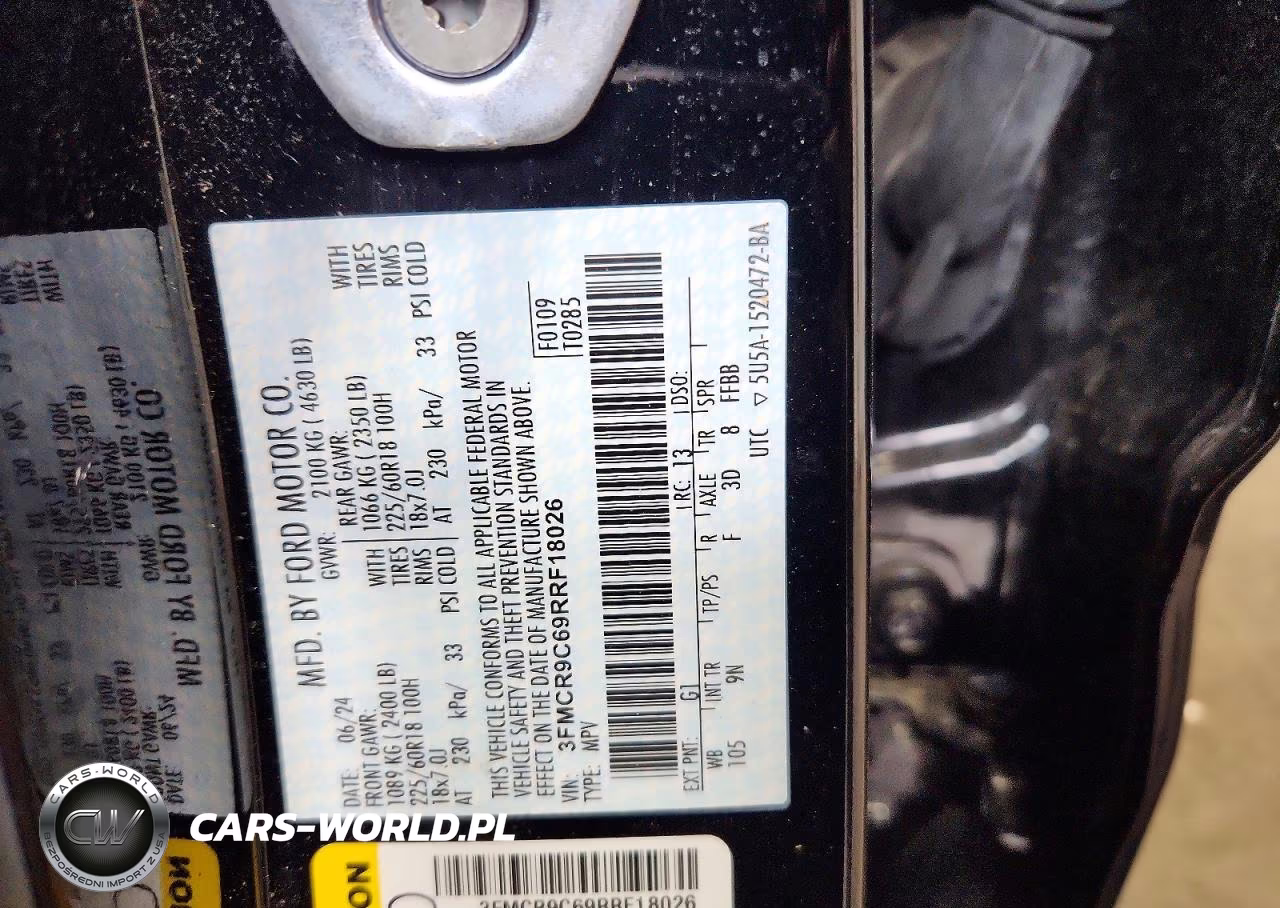 2024 Ford Bronco Sport Outer Banks VIN:3FMCR9C69RRF18026 - 12