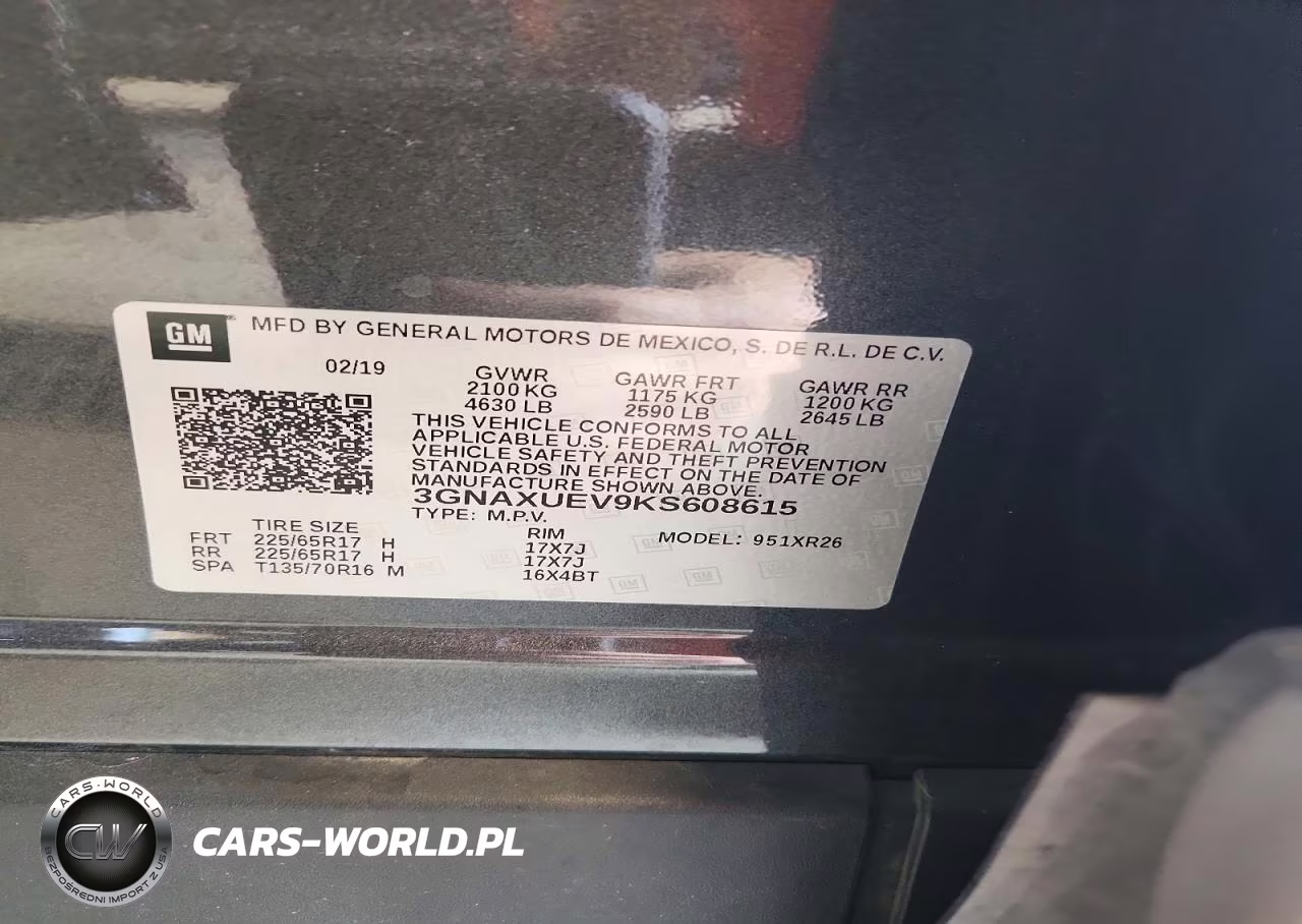 2019 Chevrolet Equinox Lt VIN:3GNAXUEV9KS608615 - 13