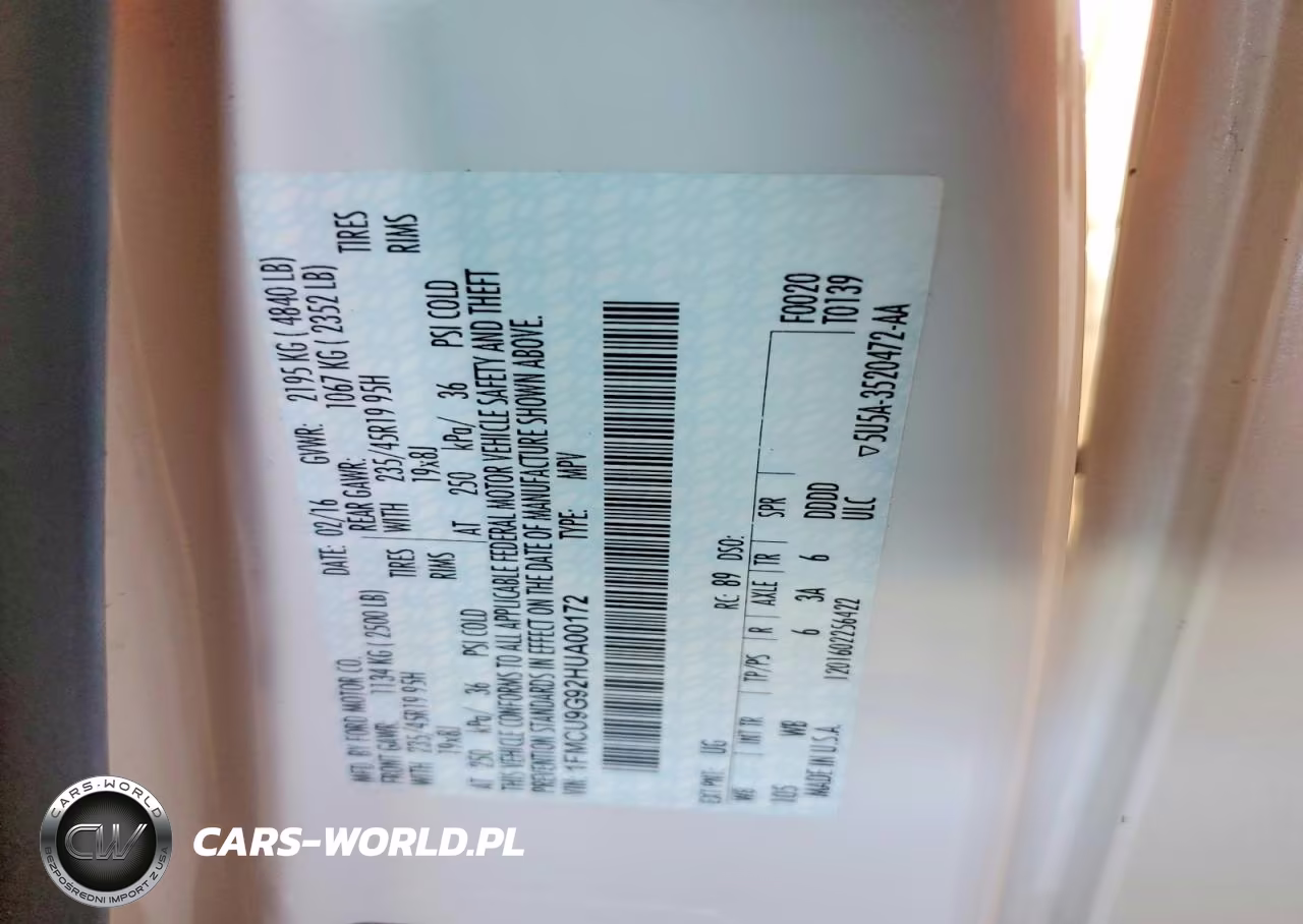 2017 Ford Escape Se VIN:1FMCU9G92HUA00172 - 13