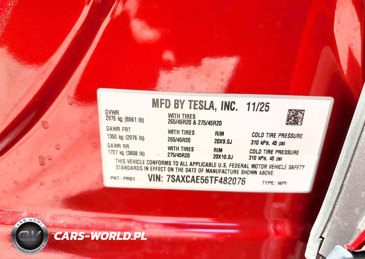 2026 Tesla Model X VIN:7SAXCAE56TF482076 - 12