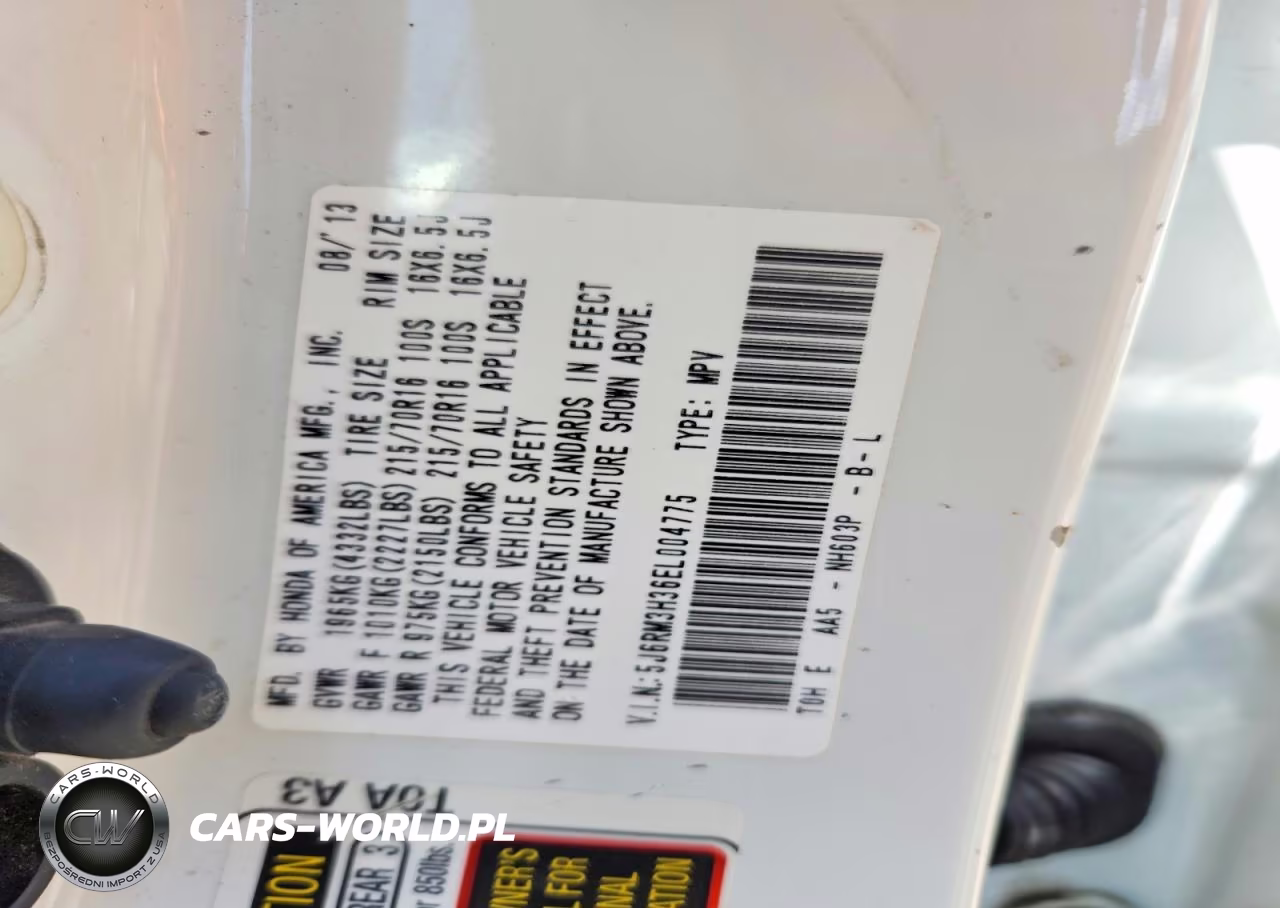 2014 Honda Cr-V Lx VIN:5J6RM3H36EL004775 - 12