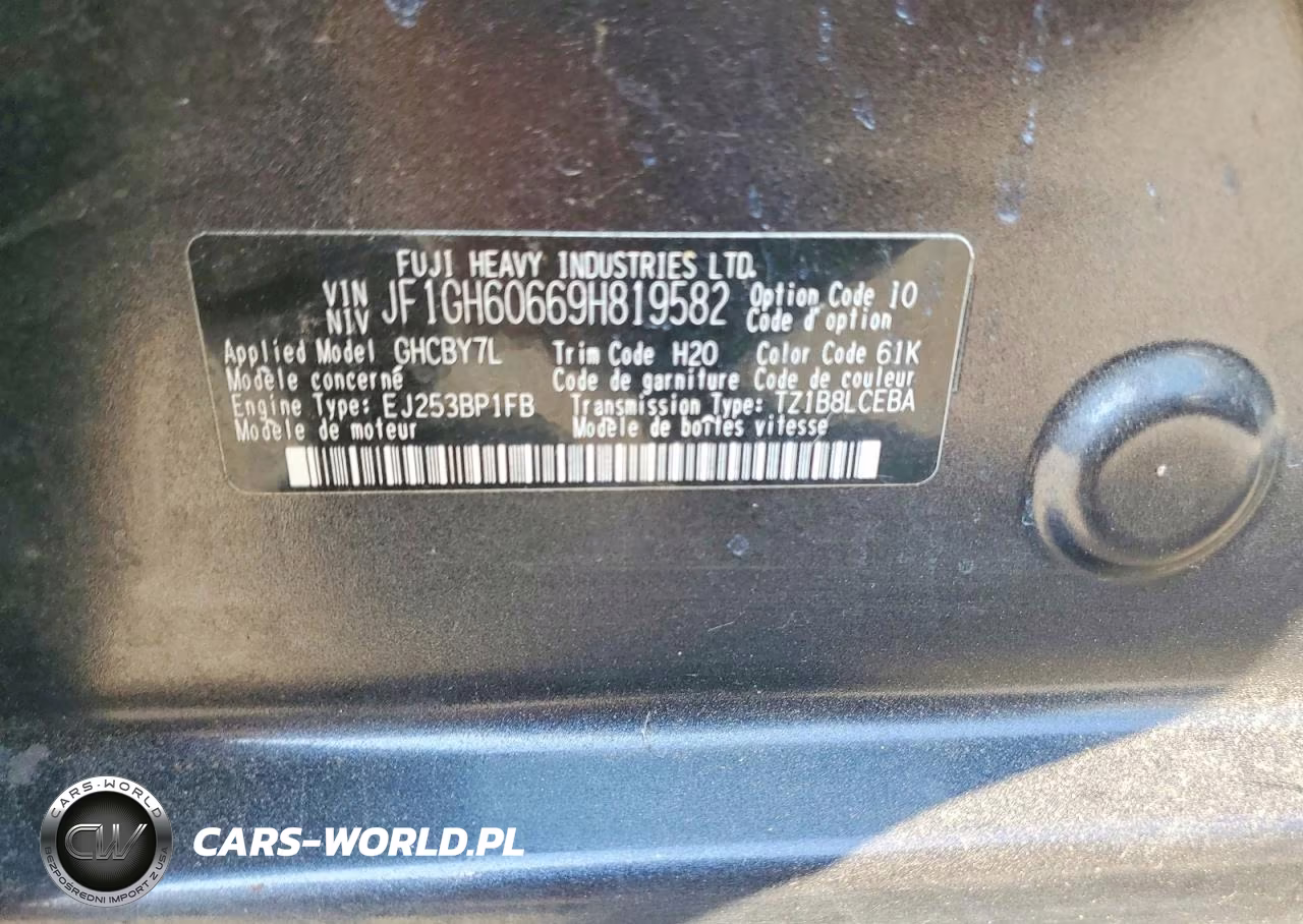 2009 Subaru Impreza 2.5I Premium VIN:JF1GH60669H819582 - 13