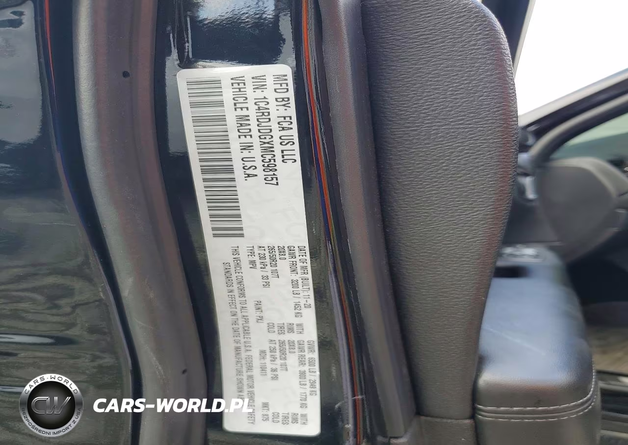 2021 Dodge Durango Gt VIN:1C4RDJDGXMC598157 - 13