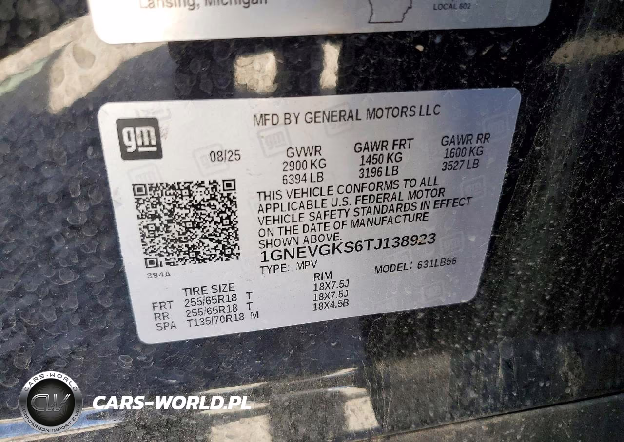 2026 Chevrolet Traverse Lt VIN:1GNEVGKS6TJ138923 - 12