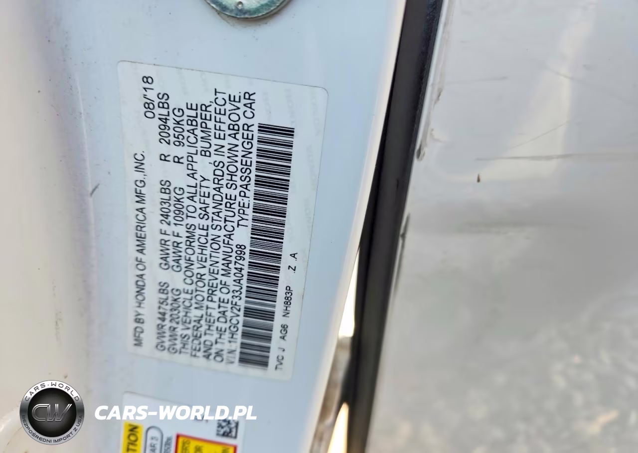 2018 Honda Accord Sport VIN:1HGCV2F33JA047998 - 12