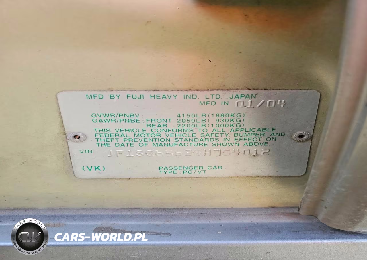 2004 Subaru Forester 2.5Xs VIN:JF1SG65634H754012 - 13