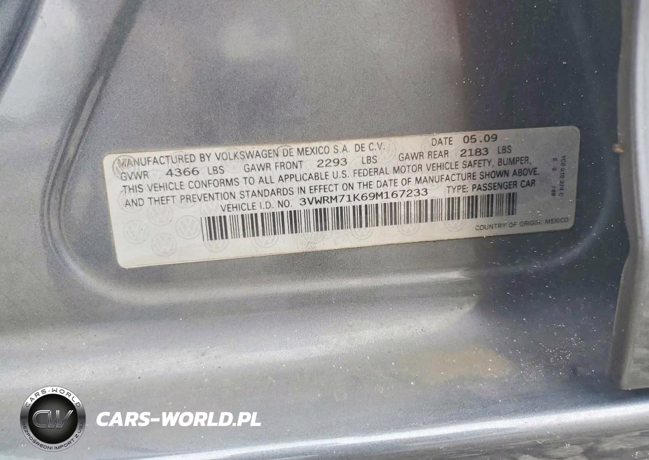 2009 Volkswagen Jetta Se VIN:3VWRM71K69M167233 - 12