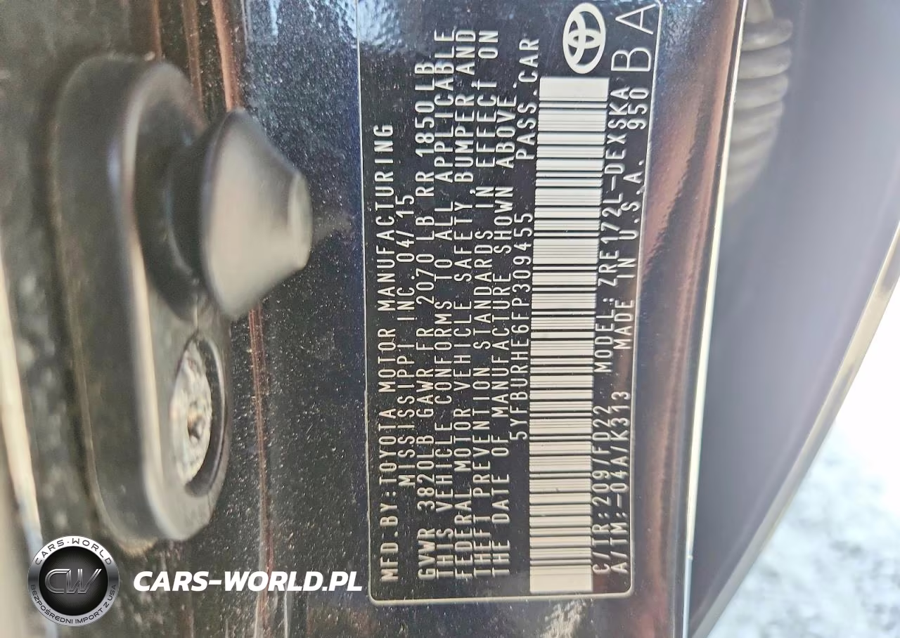 2015 Toyota Corolla S Plus VIN:5YFBURHE6FP309455 - 12