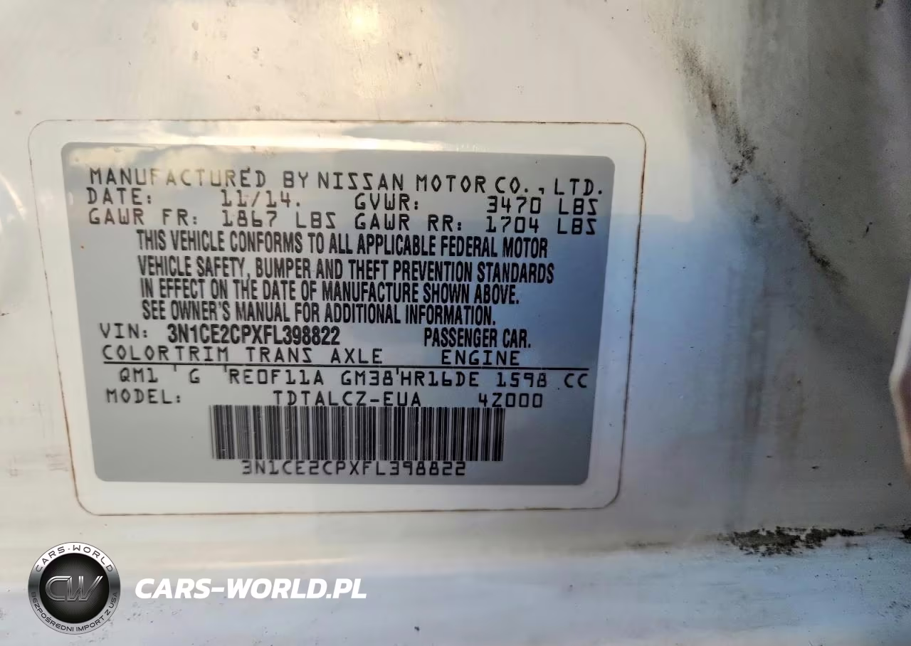 2015 Nissan Versa Note S Plus VIN:3N1CE2CPXFL398822 - 12