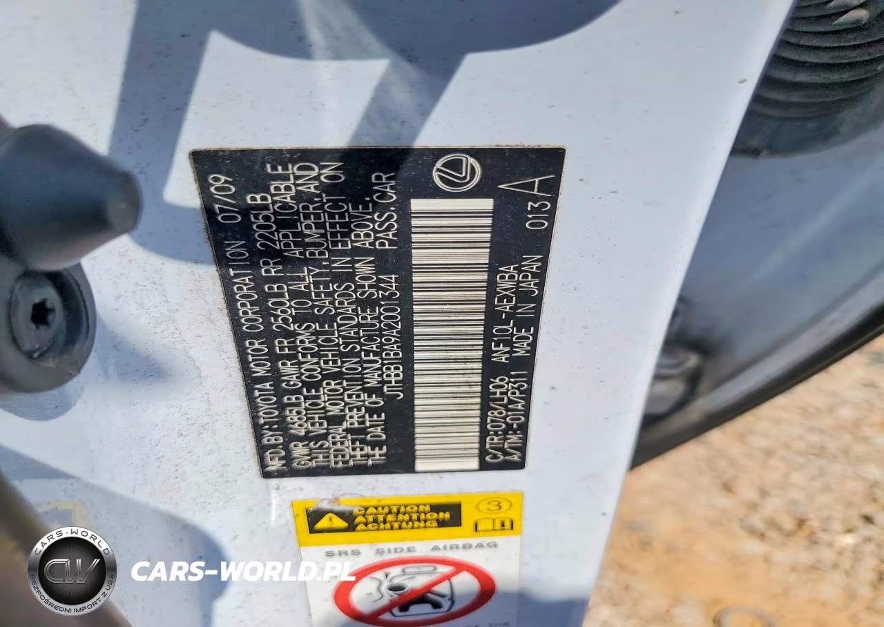 2010 Lexus Hs 250H VIN:JTHBB1BA9A2001344 - 12