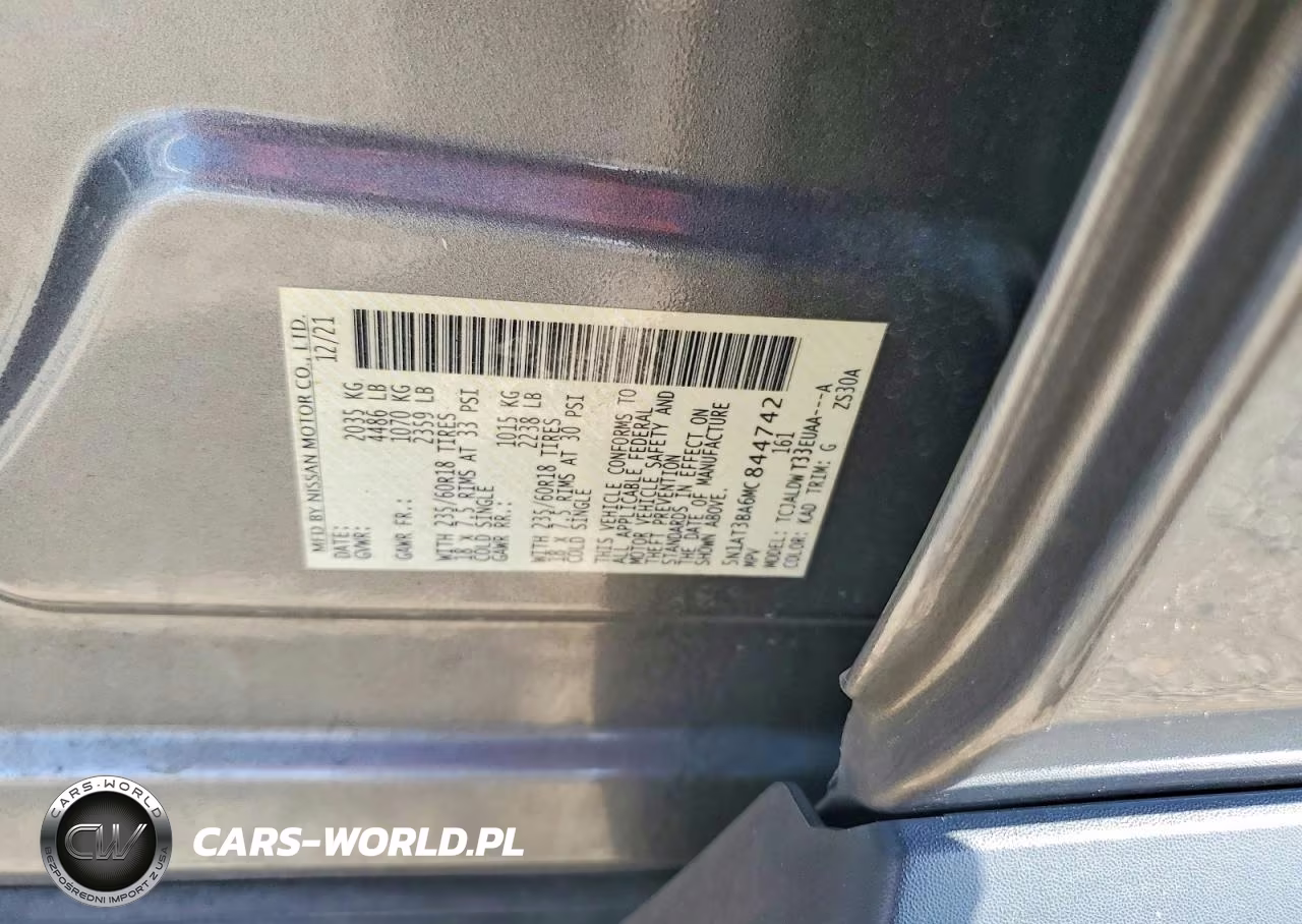 2021 Nissan Rogue Sv VIN:5N1AT3BA6MC844742 - 12