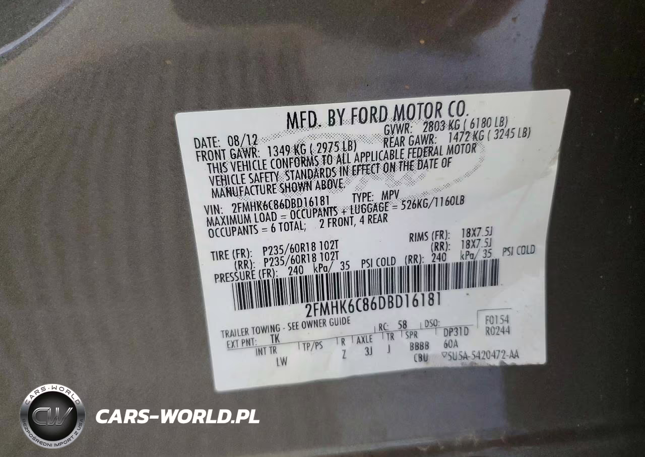 2013 Ford Flex Sel VIN:2FMHK6C86DBD16181 - 13