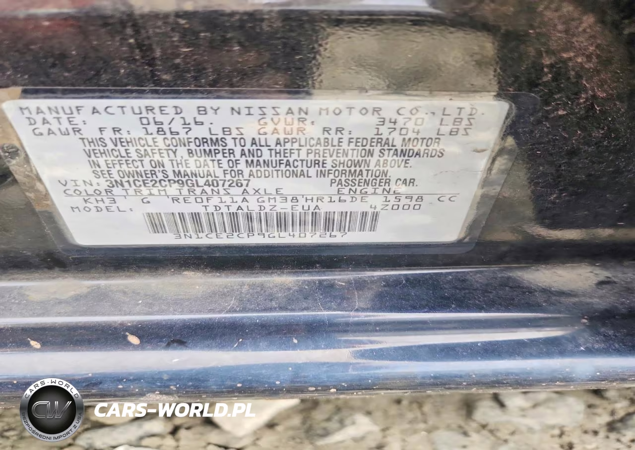 2016 Nissan Versa Note Sv VIN:3N1CE2CP9GL407267 - 12