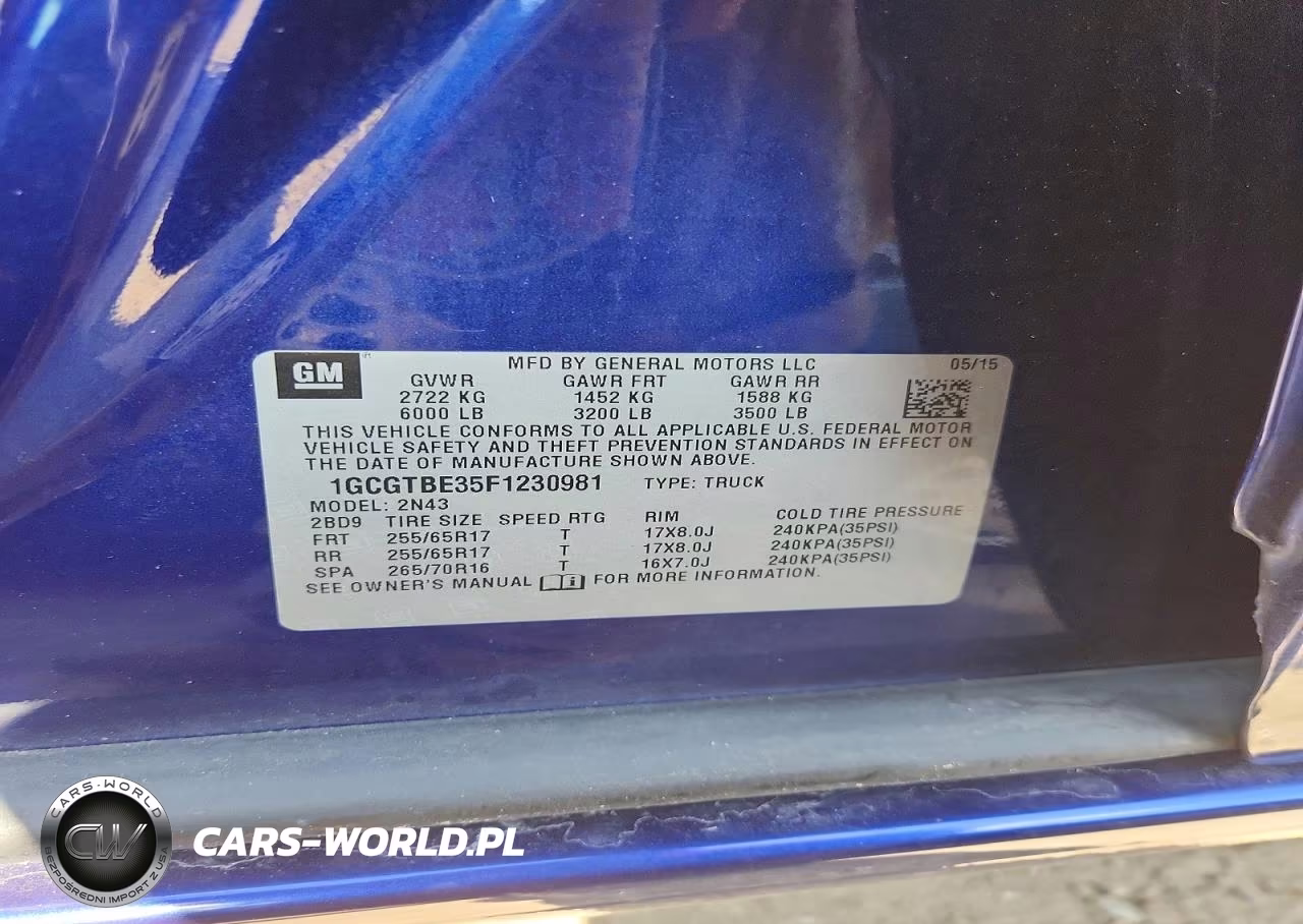 2015 Chevrolet Colorado Lt VIN:1GCGTBE35F1230981 - 12