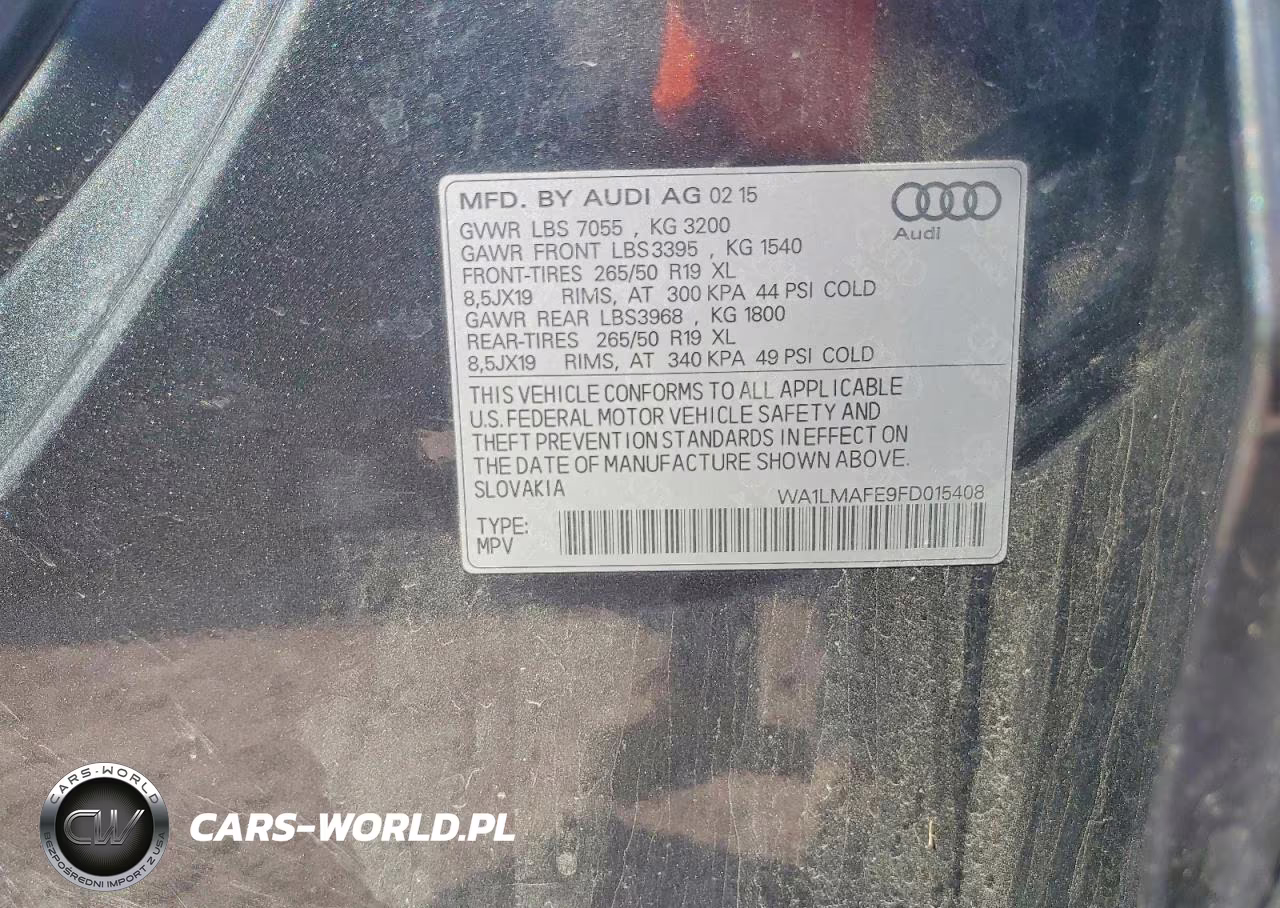 2015 Audi Q7 Tdi Premium Plus VIN:WA1LMAFE9FD015408 - 14