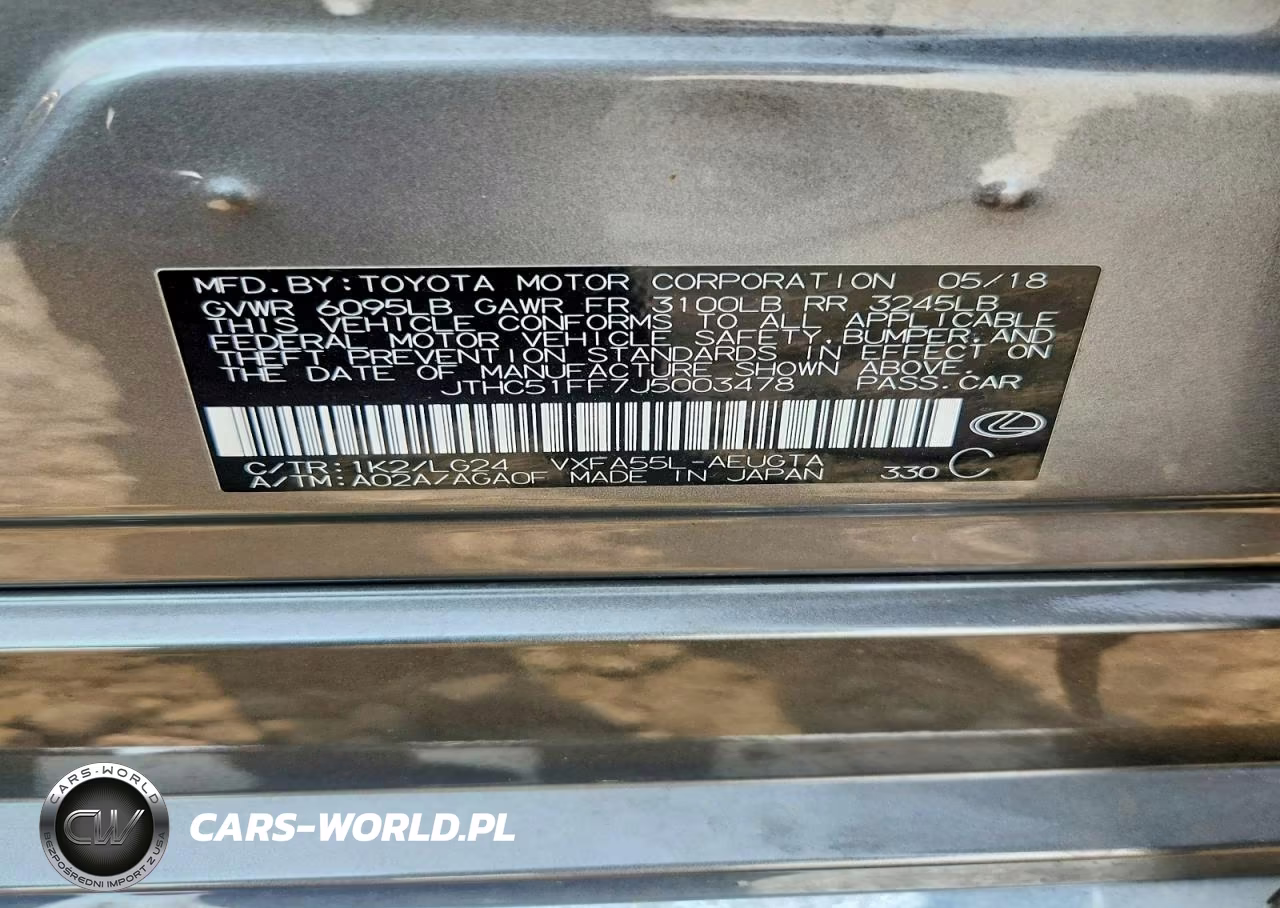 2018 Lexus Ls 500 Base VIN:JTHC51FF7J5003478 - 12