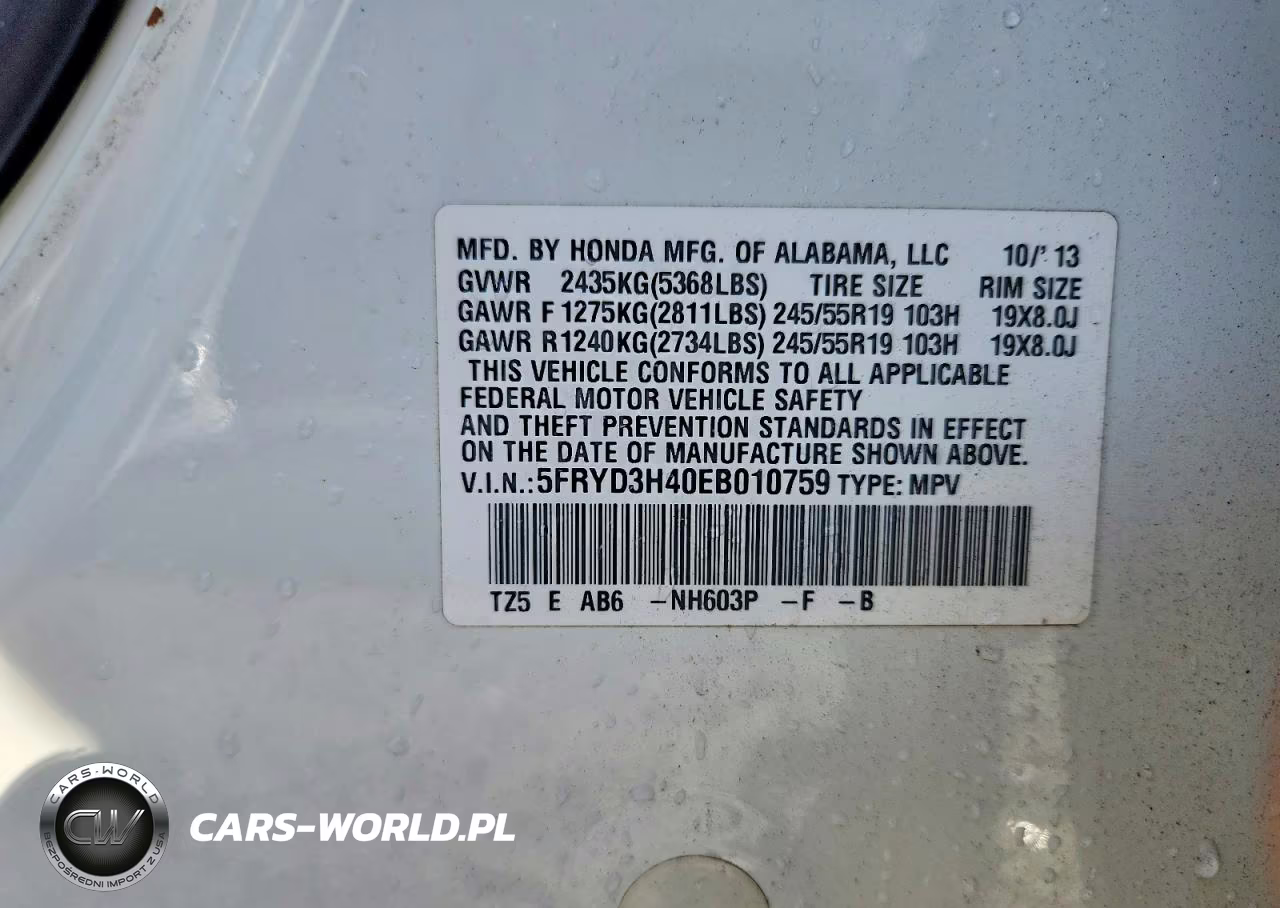 2014 Acura Mdx Technology VIN:5FRYD3H40EB010759 - 14