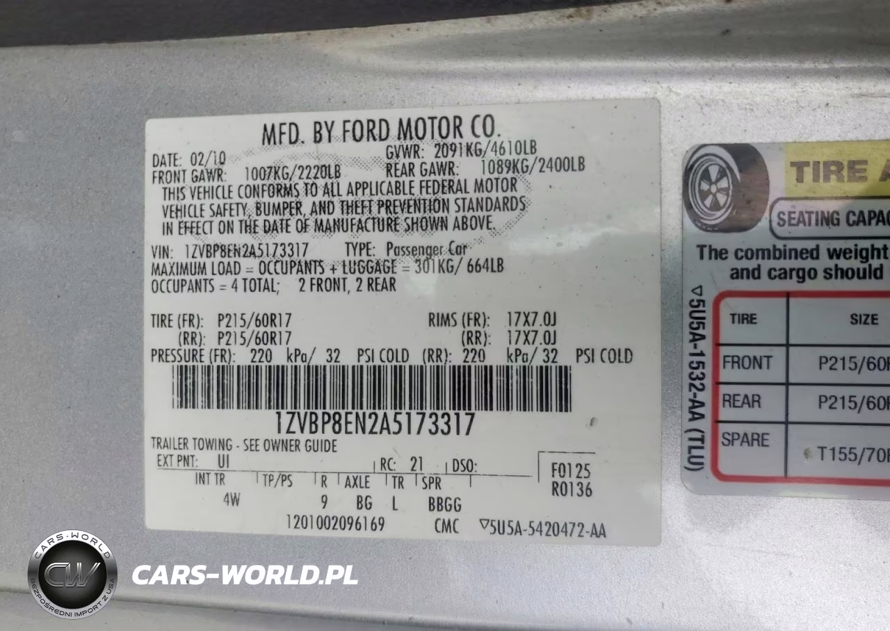 2010 Ford Mustang VIN:1ZVBP8EN2A5173317 - 13