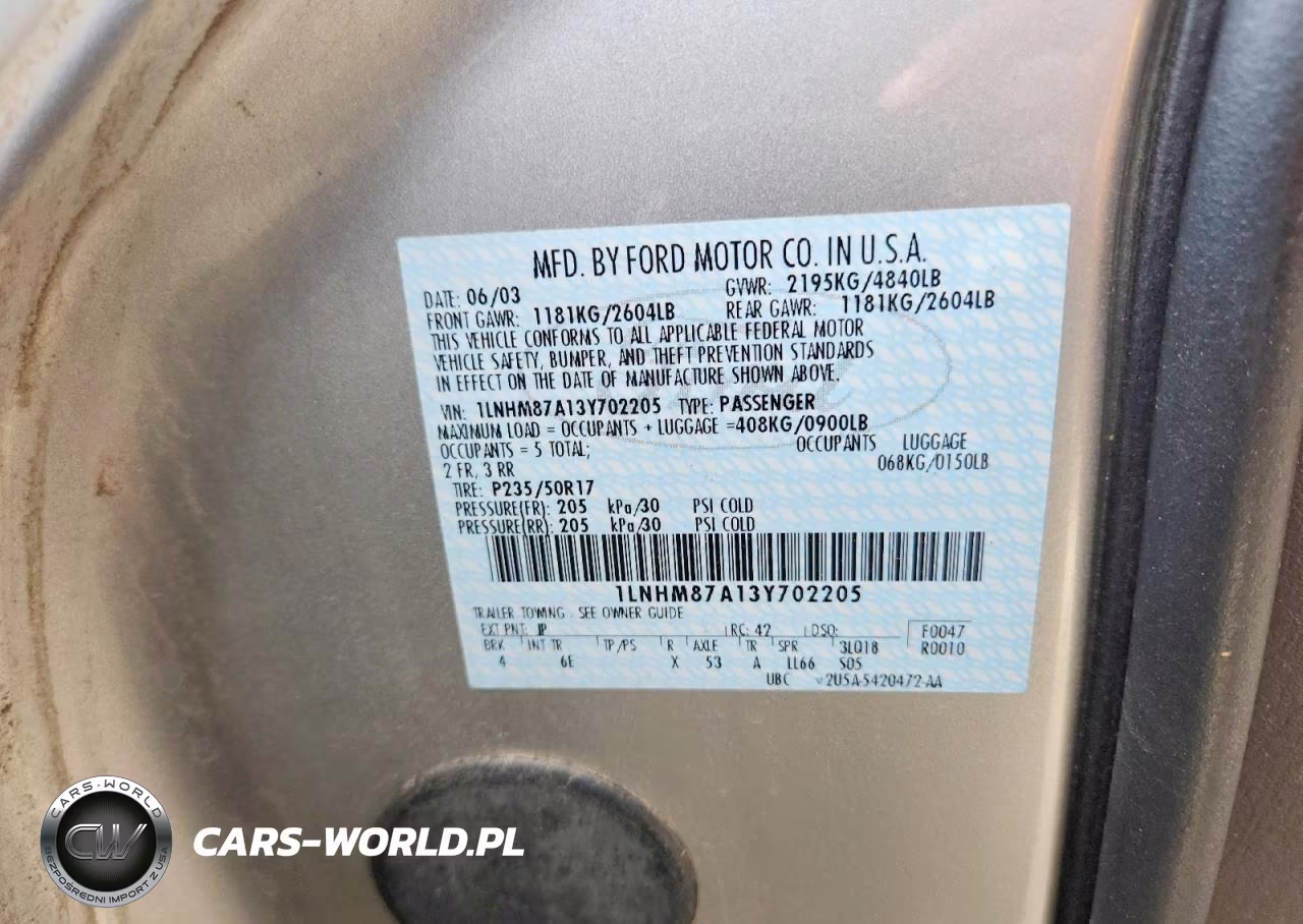 2003 Lincoln Ls VIN:1LNHM87A13Y702205 - 12