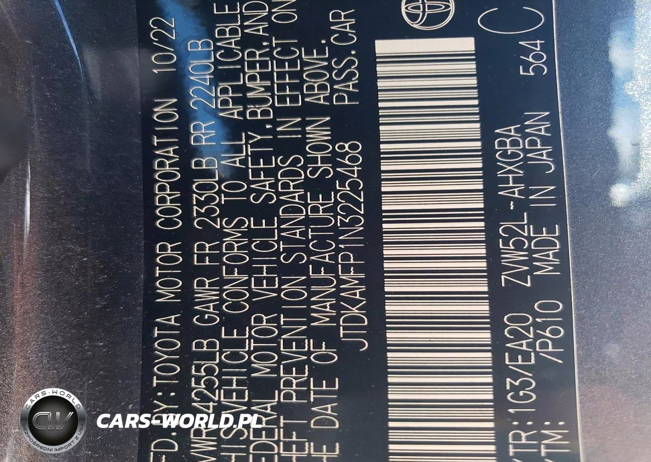 2022 Toyota Prius Prime Xle VIN:JTDKAMFP1N3225468 - 12