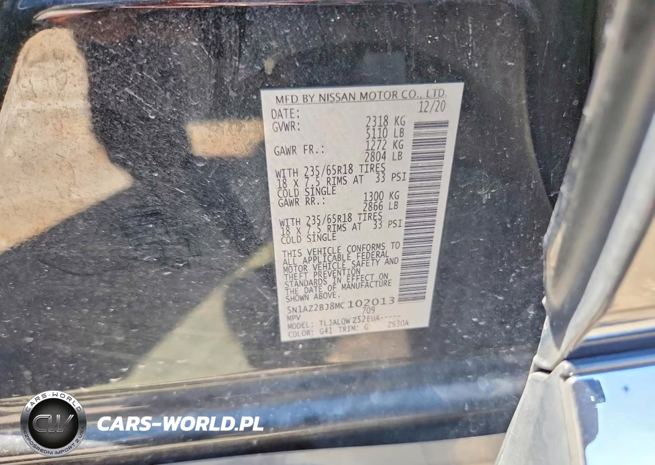 2021 Nissan Murano Sv VIN:5N1AZ2BJ8MC102013 - 14
