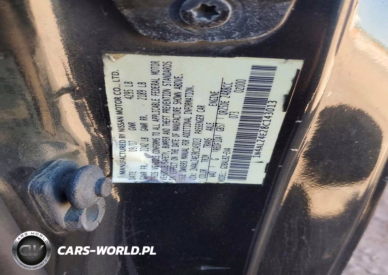 2008 Nissan Altima 2.5 S VIN:1N4AL24E28C143013 - 13