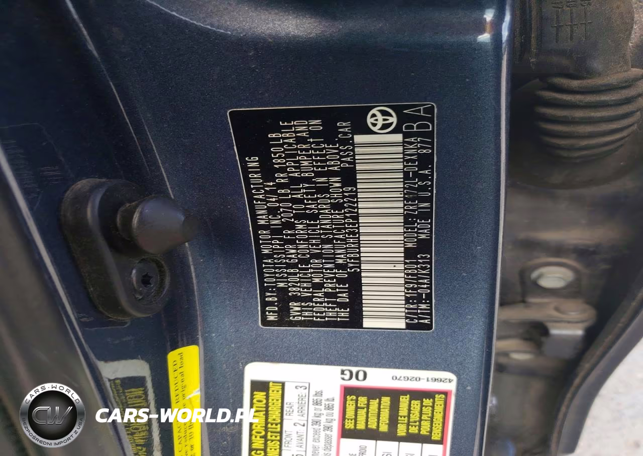 2014 Toyota Corolla Le VIN:5YFBURHE3EP122219 - 12