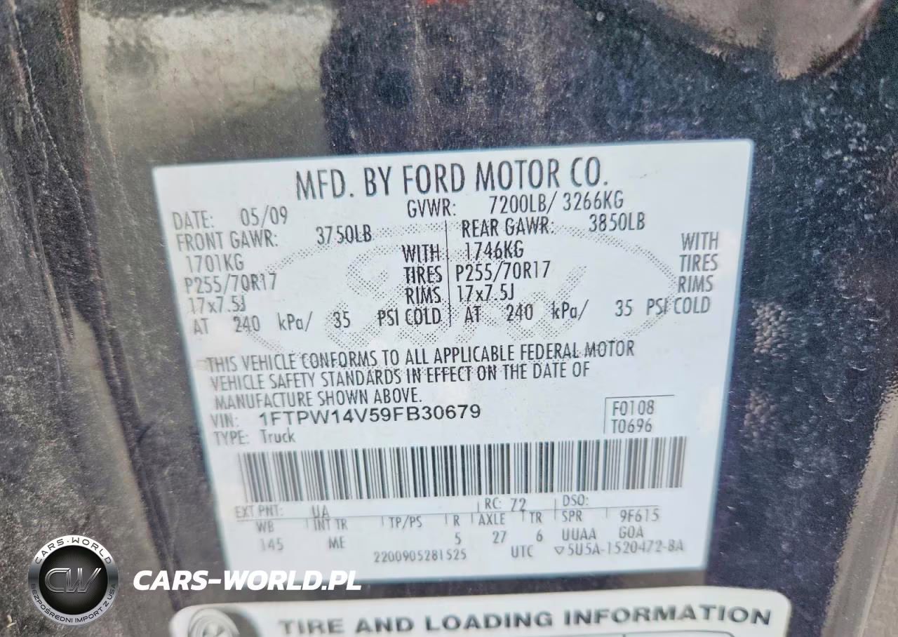 2009 Ford F150 Supercrew VIN:1FTPW14V59FB30679 - 12