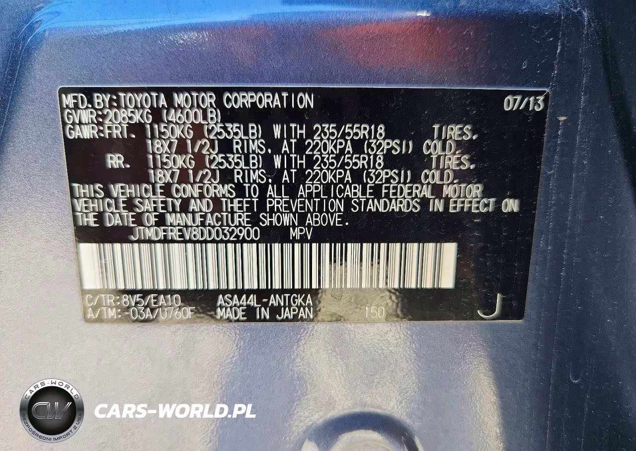 2013 Toyota Rav4 Limited VIN:JTMDFREV8DD032900 - 12