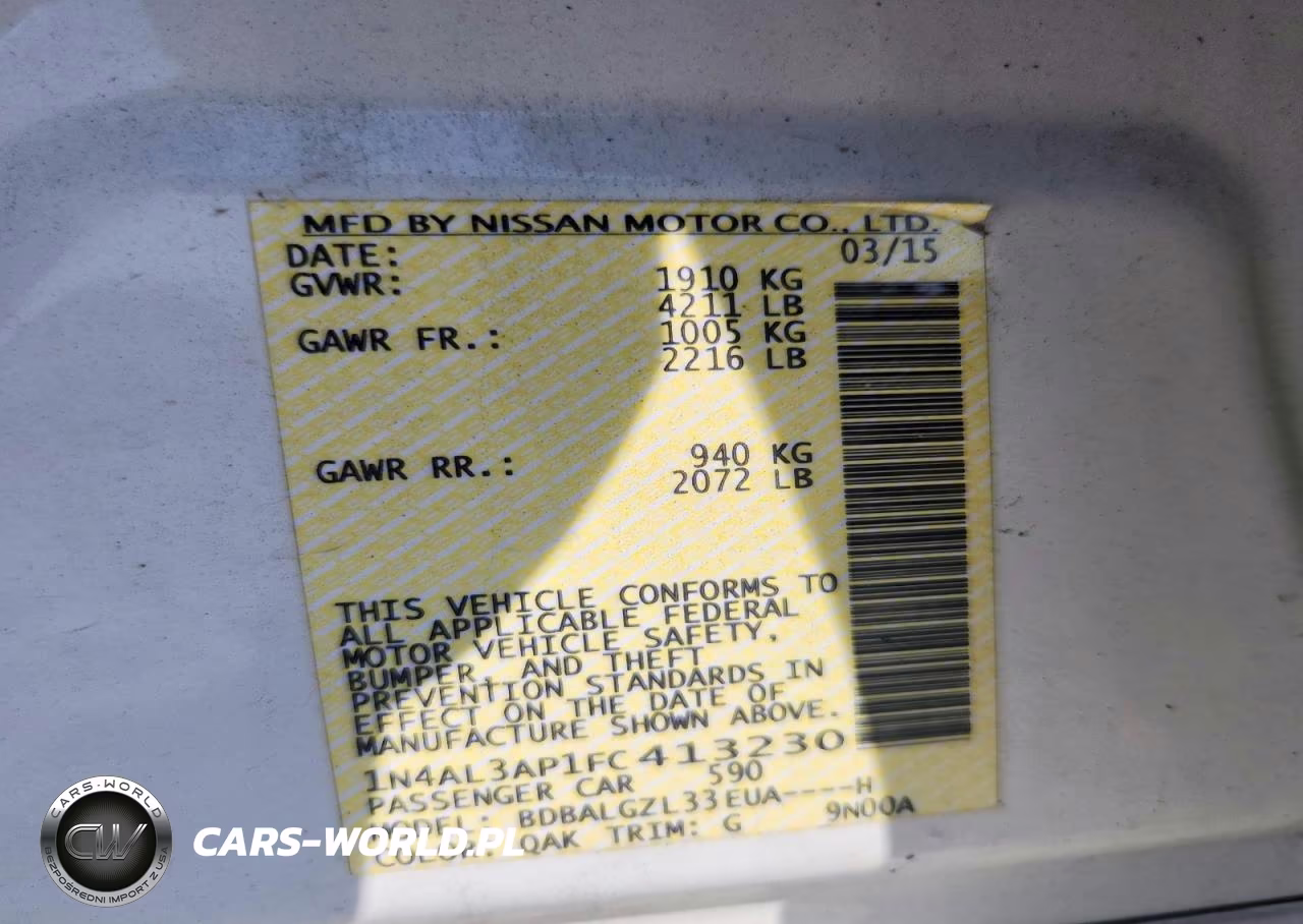 2015 Nissan Altima 2.5 S VIN:1N4AL3AP1FC413230 - 12