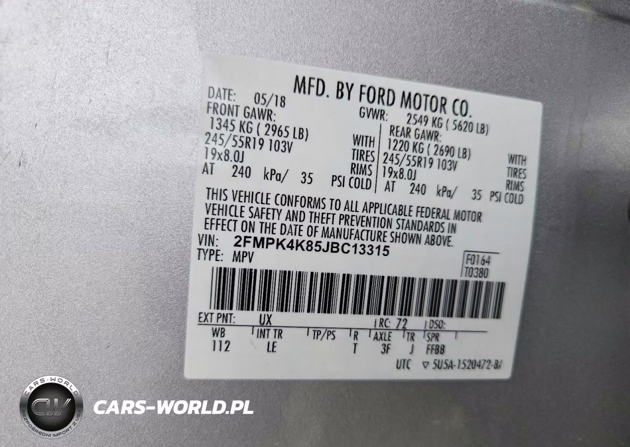 2018 Ford Edge Titanium VIN:2FMPK4K85JBC13315 - 14
